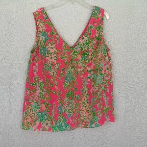 Lilly Pulitzer 100% silk floral camisole/top size S